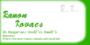 ramon kovacs business card